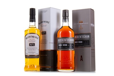 Lot 181 - AUCHENTOSHAN THREE WOOD AND BOWMORE NO.1