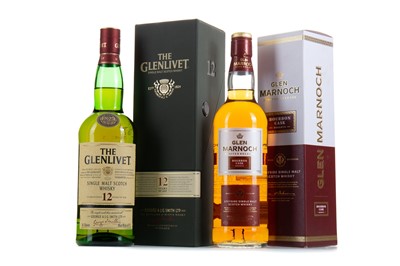 Lot 183 - GLENLIVET 12 YEAR OLD AND GLEN MARNOCH BOURBON CASK RESERVE