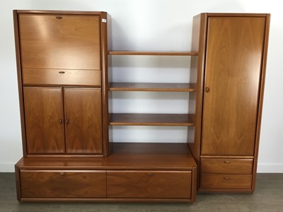 Lot 211 - MID CENTURY TEAK WALL UNIT