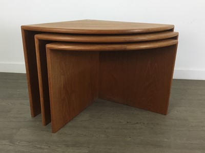 Lot 480 - TEAK NEST OF THREE CORNER TABLES