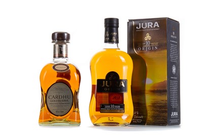 Lot 203 - JURA 10 YEAR OLD ORIGIN AND CARDHU GOLD RESERVE