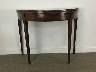 Lot 226 - REGENCY MAHOGANY 'D' SHAPED FOLD OVER TEA TABLE