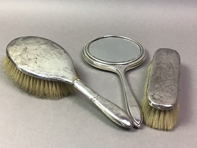 Lot 190 - SILVER FIVE PIECE DRESSING TABLE SET