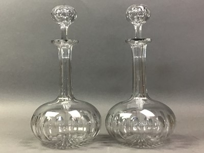 Lot 252 - PAIR OF MATCHING DECANTERS WITH STOPPERS