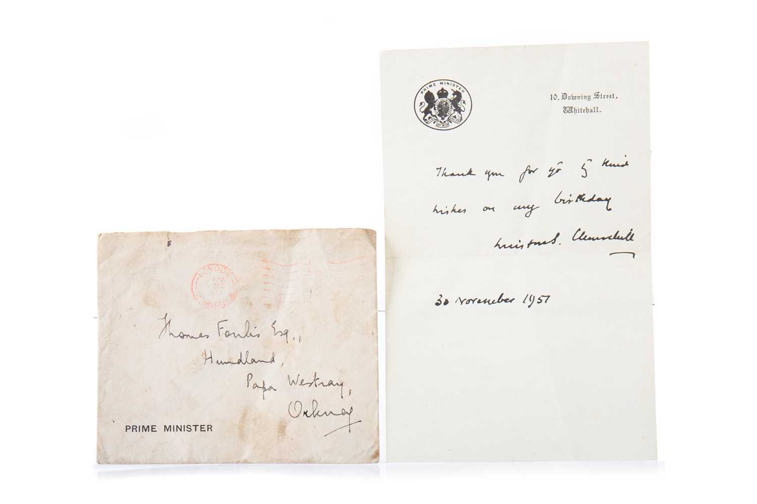 Lot 57 Winston Churchill Printed Letter 