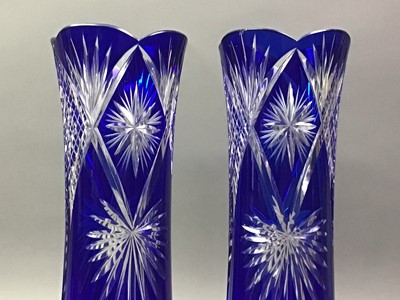 Lot 288 - PAIR OF BOHEMIAN GLASS VASES