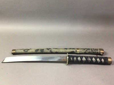 Lot 292 - SET OF THREE JAPANESE REPLICA SWORDS