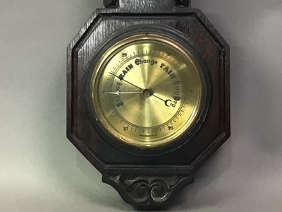 Lot 295 - ANEROID BAROMETER WITH THERMOMETER