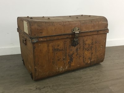 Lot 232 - TWO VINTAGE METAL TRUNKS