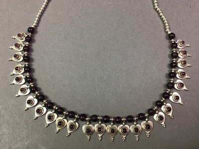 Lot 305 - GROUP OF SILVER NECKLACES