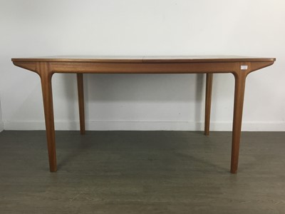 Lot 327 - MCINTOSH EXTENDING TEAK DINING TABLE AND SIX CHAIRS