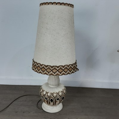 Lot 330 - WEST GERMAN POTTERY LAMP