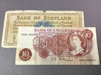 Lot 315 - BANK OF SCOTLAND 1962 £1 NOTE AND OTHERS