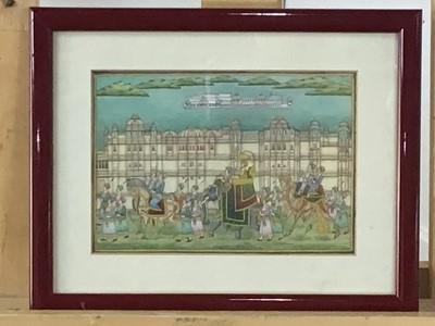 Lot 337 - INDIAN SCHOOL, MUGHAL-STYLE PAINTING