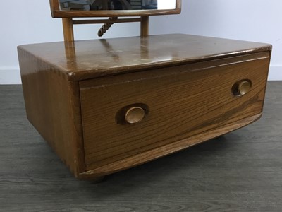 Lot 503 - ERCOL, WINDSOR MODEL 406 ELM CHEVAL MIRROR