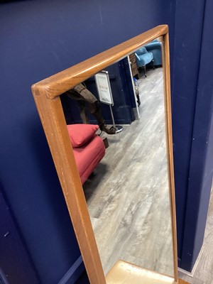 Lot 503 - ERCOL, WINDSOR MODEL 406 ELM CHEVAL MIRROR