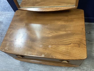 Lot 503 - ERCOL, WINDSOR MODEL 406 ELM CHEVAL MIRROR
