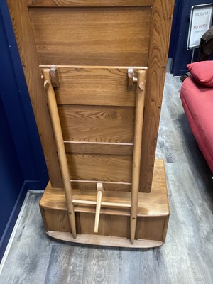 Lot 503 - ERCOL, WINDSOR MODEL 406 ELM CHEVAL MIRROR