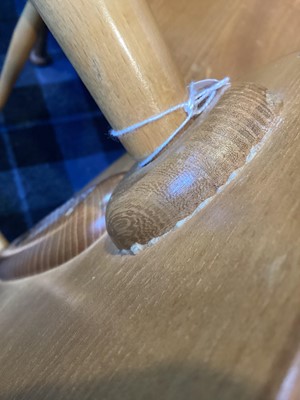 Lot 506 - ERCOL, NEST OF THREE MODEL 354 'PEBBLE' ELM TABLES