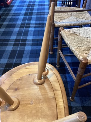 Lot 506 - ERCOL, NEST OF THREE MODEL 354 'PEBBLE' ELM TABLES