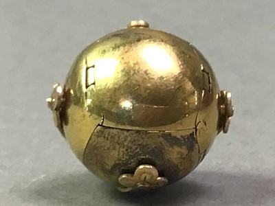 Lot 344 - MASONIC SILVER GILT BALL