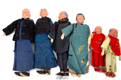 Lot 452 - GROUP OF SIX CHINESE DOLLS