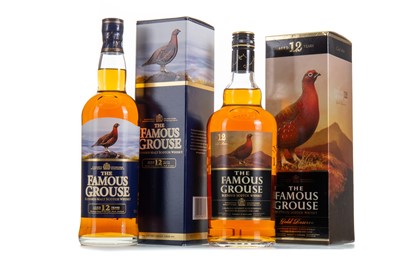 Lot 218 - FAMOUS GROUSE 12 YEAR OLD BLENDED MALT AND 12 YEAR OLD GOLD RESERVE 1L