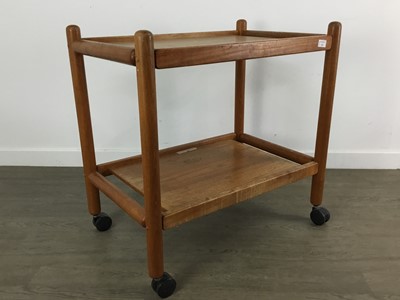 Lot 375 - MID CENTURY TEAK TEA TROLLEY