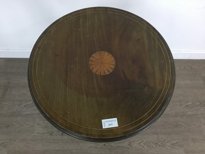 Lot 377 - VICTORIAN WALNUT CIRCULAR OCCASIONAL TABLE