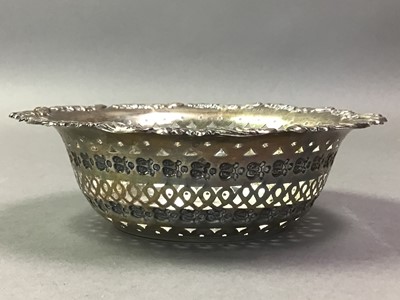 Lot 380 - SILVER PIERCED DISH