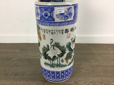 Lot 379 - CHINESE CERAMIC STICK STAND