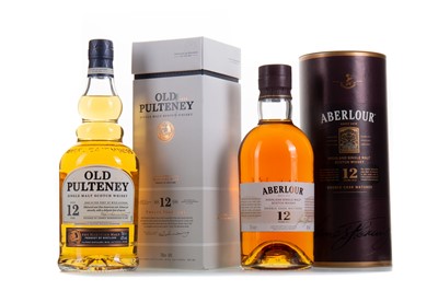 Lot 244 - OLD PULTENEY 12 YEAR OLD AND ABERLOUR 12 YEAR OLD