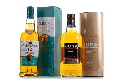 Lot 247 - GLENLIVET 12 YEAR OLD DOUBLE OAK AND JURA JOURNEY