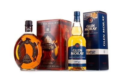 Lot 251 - DIMPLE 15 YEAR OLD 1L AND GLEN MORAY ELGIN CLASSIC