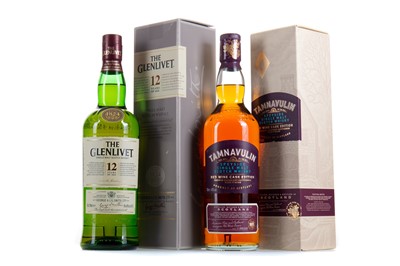 Lot 252 - GLENLIVET 12 YEAR OLD AND TAMNAVULIN RED WINE CASK EDITION