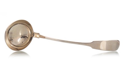 Lot 10 - VICTORIAN SILVER SOUP LADLE