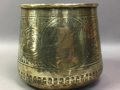 Lot 410 - CAIRO WARE BRASS PLANTER