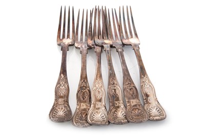 Lot 46 - SET OF SIX VICTORIAN SILVER TABLE FORKS