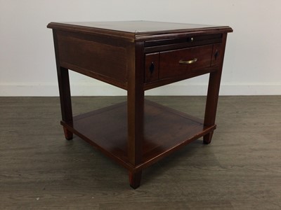 Lot 441 - PAIR OF MODERN HARDWOOD SIDE TABLES