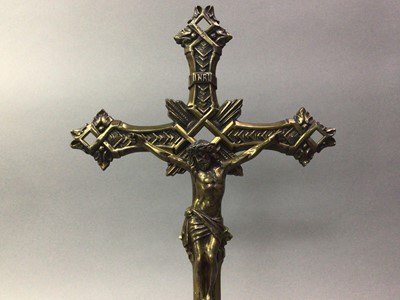 Lot 427 - BRASS CRUCIFIX