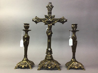 Lot 427 - BRASS CRUCIFIX