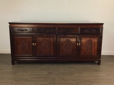 Lot 445 - MODERN CHINESE HARDWOOD SIDEBOARD