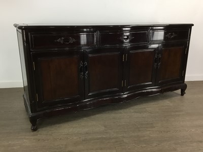 Lot 446 - MODERN CHINESE HARDWOOD SIDEBOARD