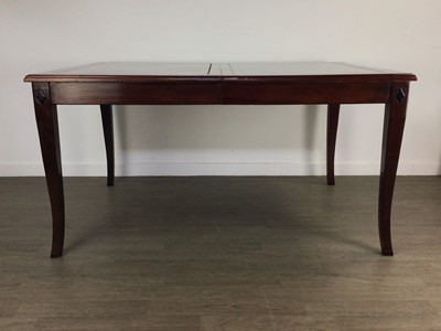 Lot 447 - MODERN HARDWOOD EXTENDING DINING TABLE