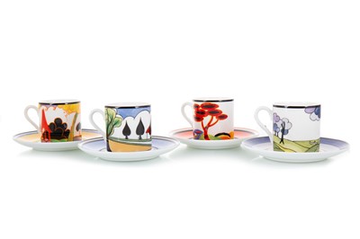 Lot 262 - CLARICE CLIFF FOR WEDGWOOD - CAFE CHIC - LIMITED EDITION SETS