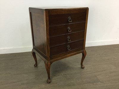 Lot 455 - MAHOGANY MUSIC CABINET