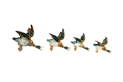 Lot 784 - BESWICK, GRADUATED SET OF FOUR FLYING DUCKS