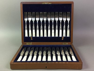 Lot 492 - CANTEEN OF SILVER PLATED CUTLERY