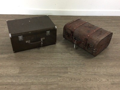 Lot 496 - VINTAGE TRAVEL TRUNK AND TWO CASES