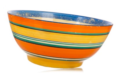 Lot 266 - CLARICE CLIFF FOR WILKINSON, 'LIBERTY STRIPE' PATTERN BOWL